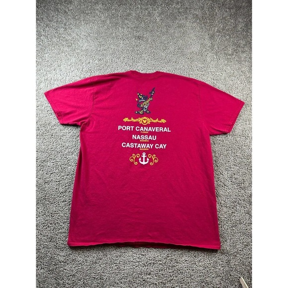 Disney Cruise Line Shirt Mens XXL 2XL Red Yellow Dreams Mickey Mouse Florida - Picture 1 of 10